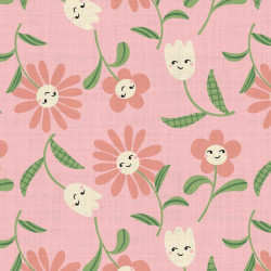 Printed Cotton LISA Strawberry Milk / Vintage Multicolored